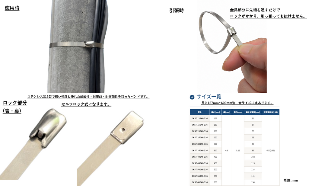 ステンレスバンド 【DKST】 – デンカエレクトロン株式会社